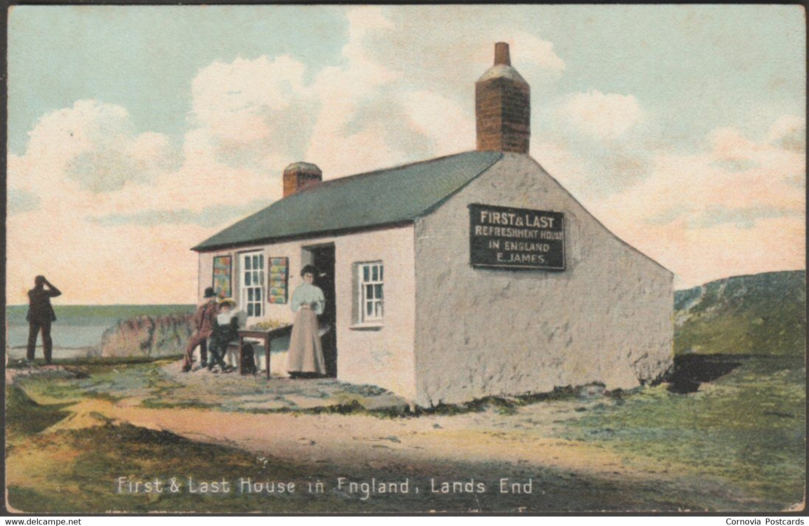 First & Last House, Land's End, Cornwall, C.1905 - Williams Postcard - Land's End