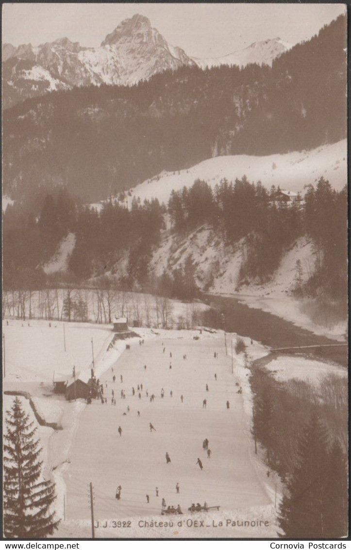 La Patinoire, Château D'Oex, C.1920s - Jullien Frères Photo CPA JJ3922 - Château-d'Œx