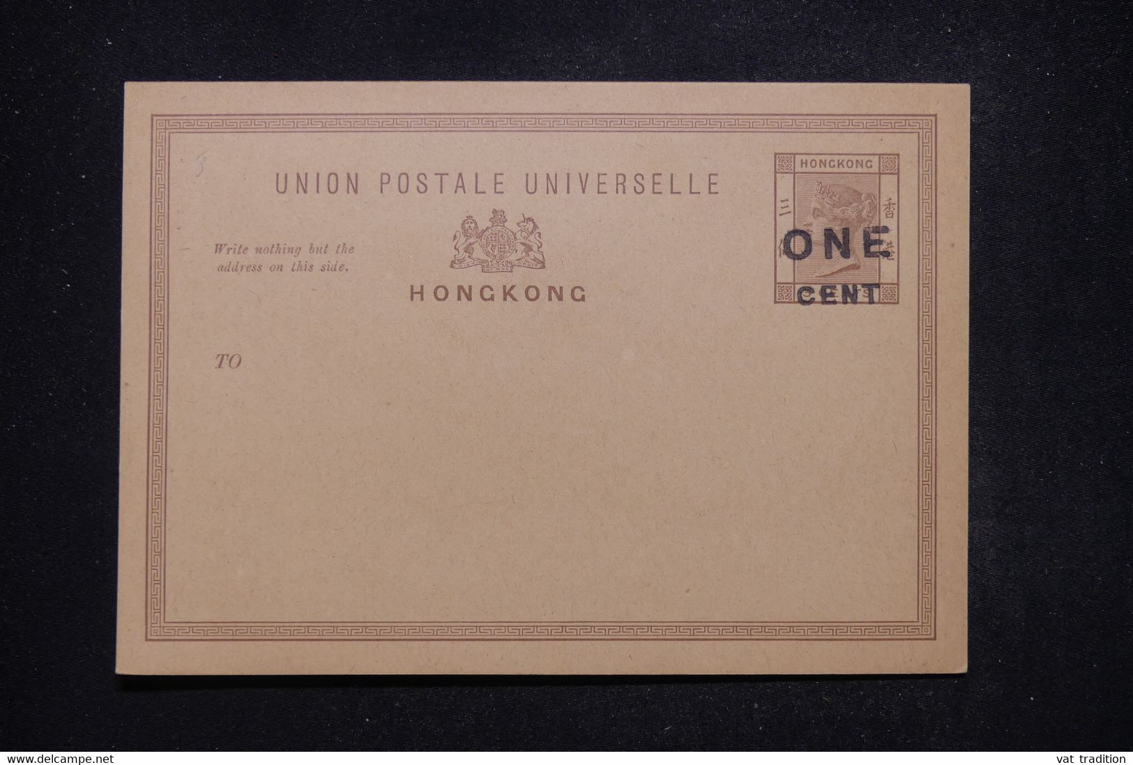 HONG KONG - Entier Postal Type Victoria Surchargé One Cent, Non Circulé - L 96918 - Enteros Postales