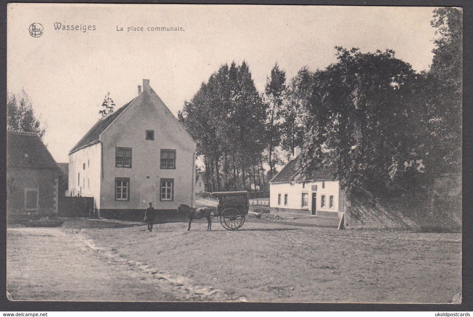 CPA -  Belgique,  WASSEIGES,  La Place Communale,  1918 - Wasseiges
