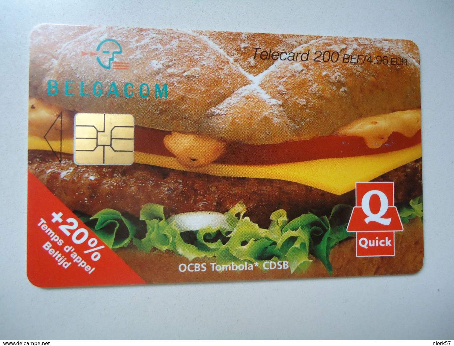 BELGIUM   USED CARDS ADVESTISING  FOOD - Altri & Non Classificati