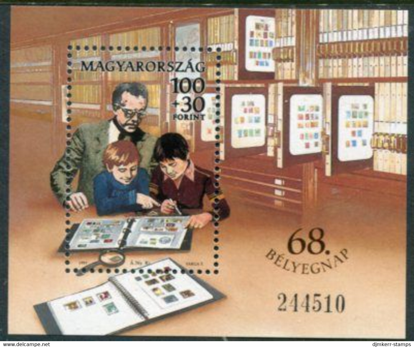 HUNGARY 1995 Stamp Day Block MNH / **.  Michel  Block 233 - Unused Stamps