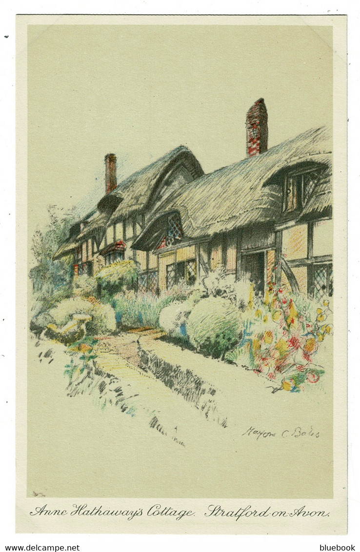 Ref 1484 - Stratford On Avon Postcard By Margorie C. Bates - Anne Hathaways Cottage - Warwickshire - Stratford Upon Avon