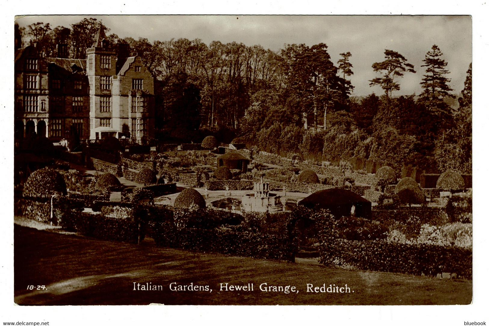 Ref 1486 - Real Photo Postcard - Italian Gardens Hewell Grange - Redditch Worcestershire - Otros & Sin Clasificación