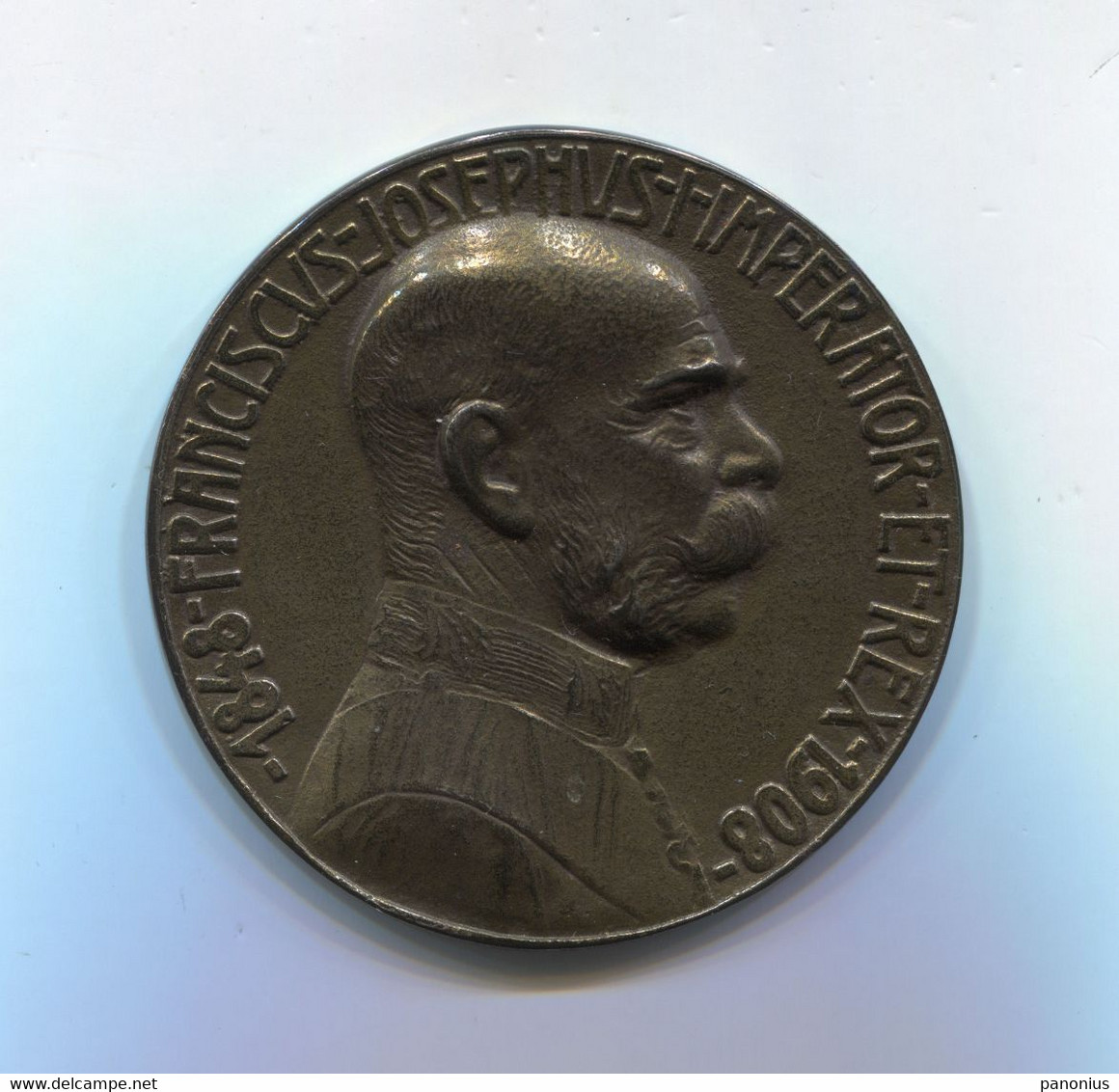 OLD FRANZ JOSEPH AUSTRIA MEDAL ISSUED TO JUBILEE OF VISITING PRAGUE 1908.!!! - Austria