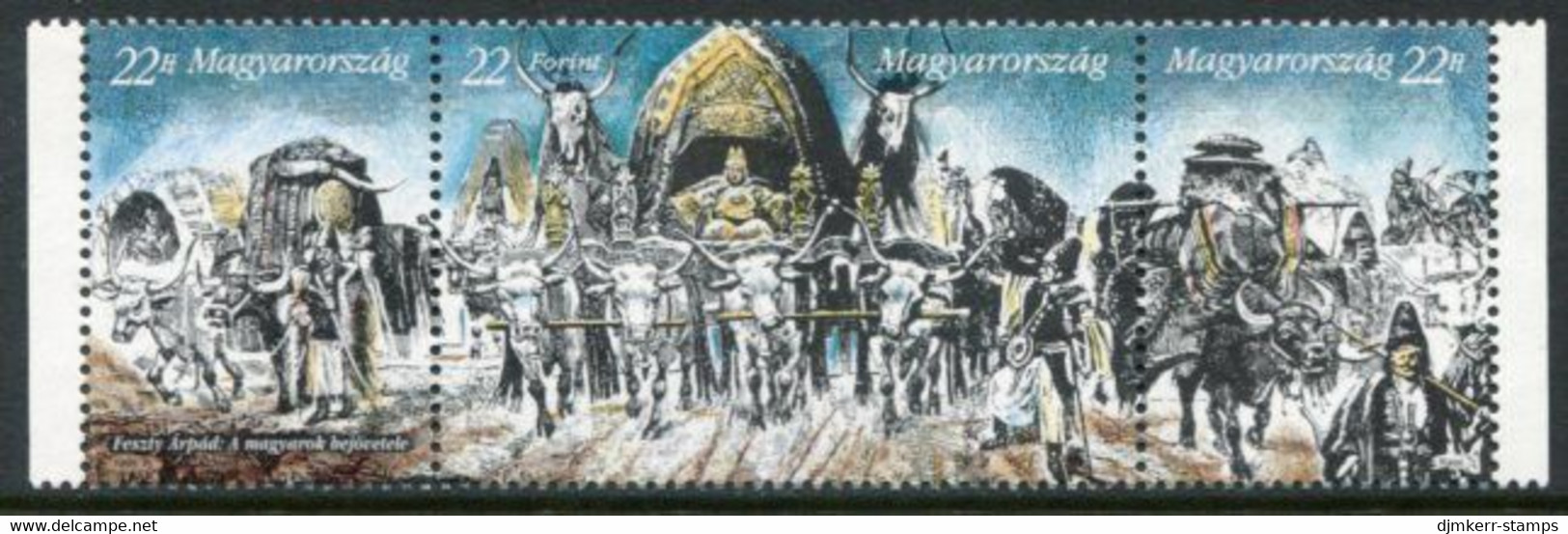 HUNGARY 1995 Magyar Conquest II  MNH / **.  Michel  4327-29 - Ongebruikt