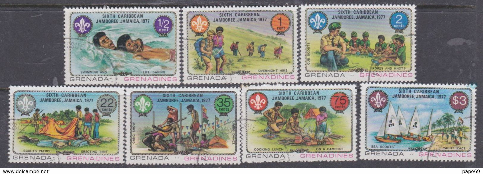 Grenadines N° 215 / 21 O  6è Jamboree Des Caraïbes,  Les 7 Valeurs Oblitérées, TB - America (Other)