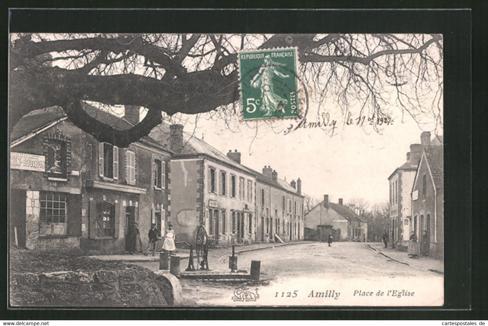 CPA Amilly, Place De L`Eglise - Amilly