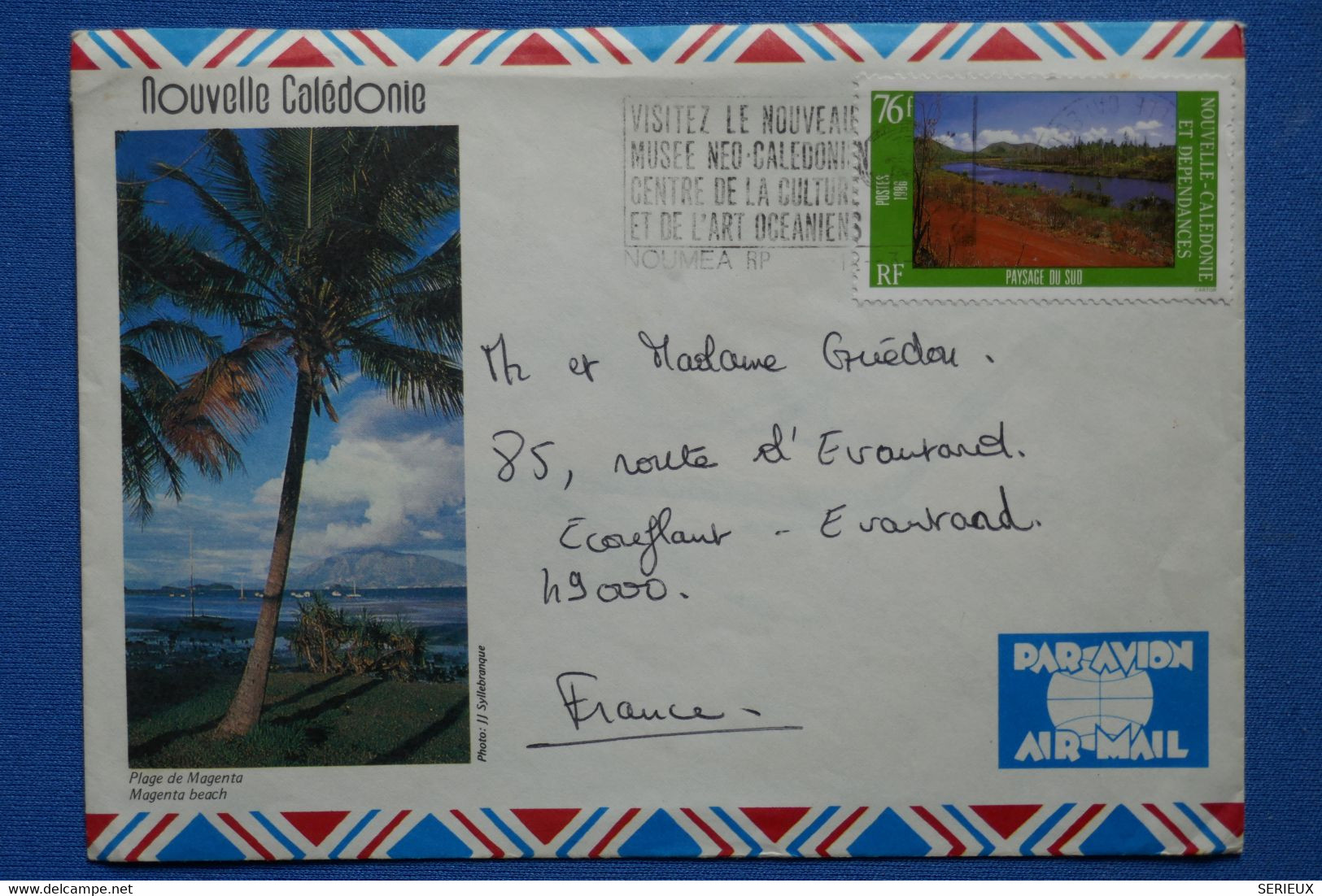 R23 NOUVELLE CALEDONIE BELLE LETTRE  1986 NOUMEA POUR LA FRANCE + AFFRANCH PLAISANT - Covers & Documents