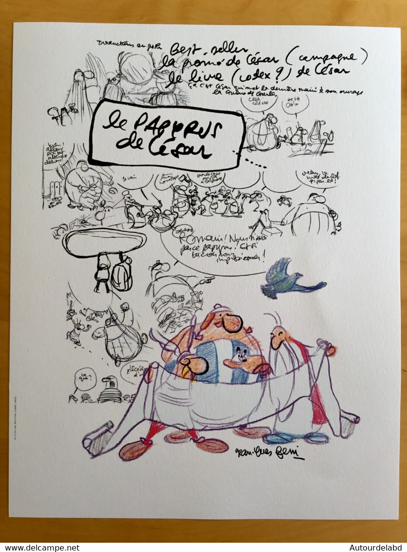 Ex-libris Le Papyrus De César - Astérix & Obélix - Jean-Yves Ferri - Künstler D - F