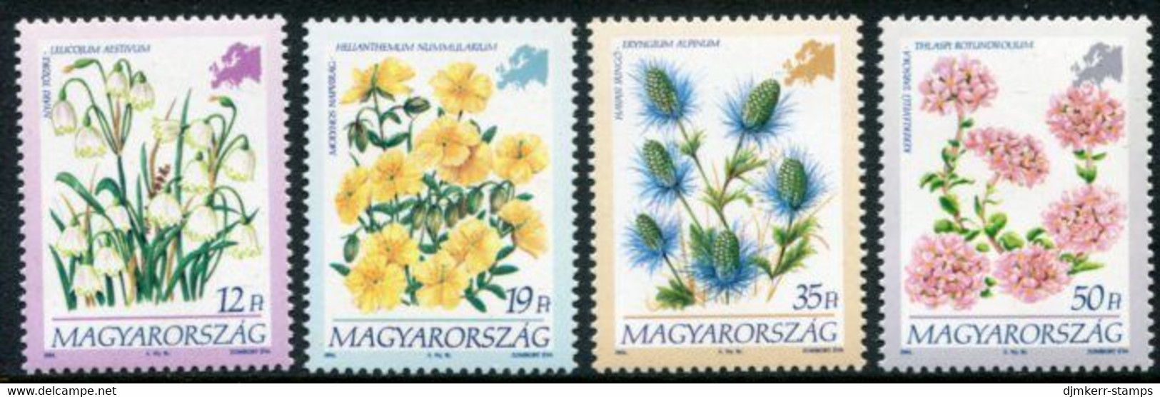 HUNGARY 1994 European Flowers MNH / **.  Michel  4302-05 - Ongebruikt