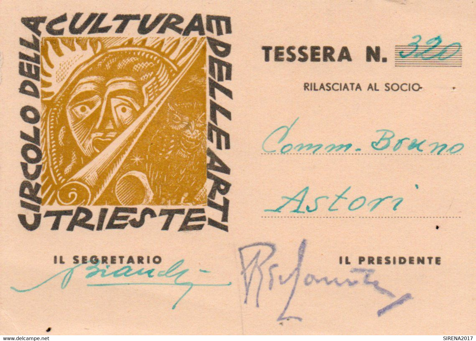 Tessera - CIRCOLO DELLA CULTURA E DELLE ARTI TRIESTE - Unclassified