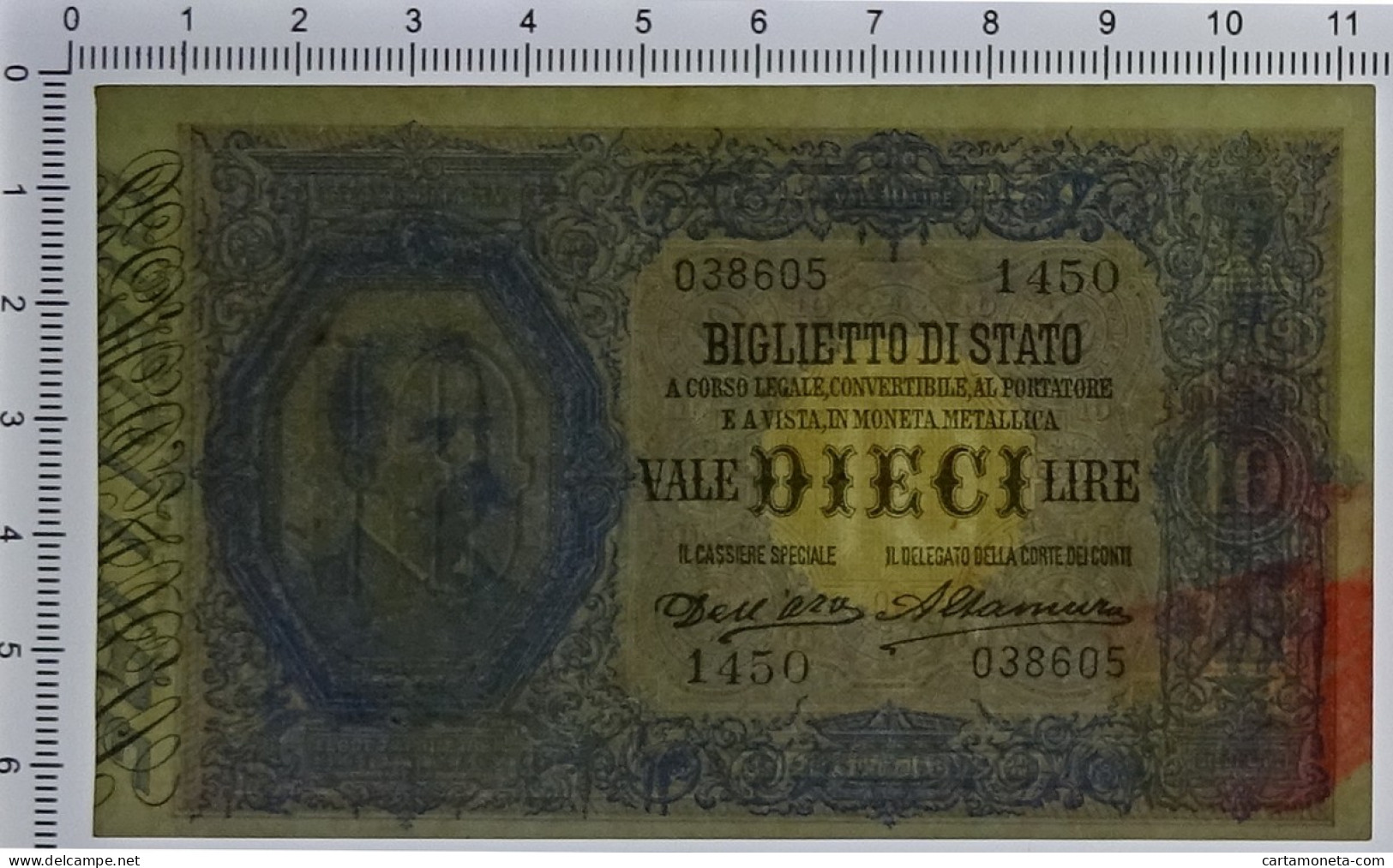 10 LIRE BIGLIETTO DI STATO EFFIGE UMBERTO I 13/01/1911 BB/SPL - Regno D'Italia – Other