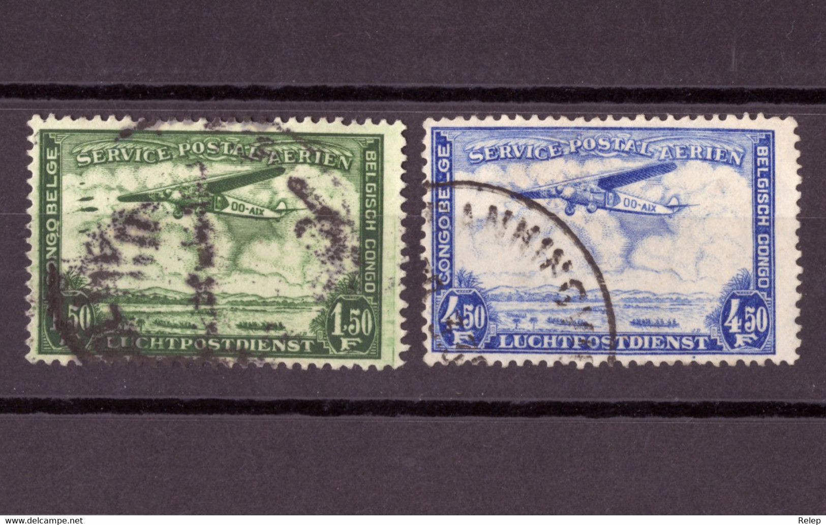 Congo Belge 1934 -  Airmail - Plane Over Landscape - TB - - Used Stamps