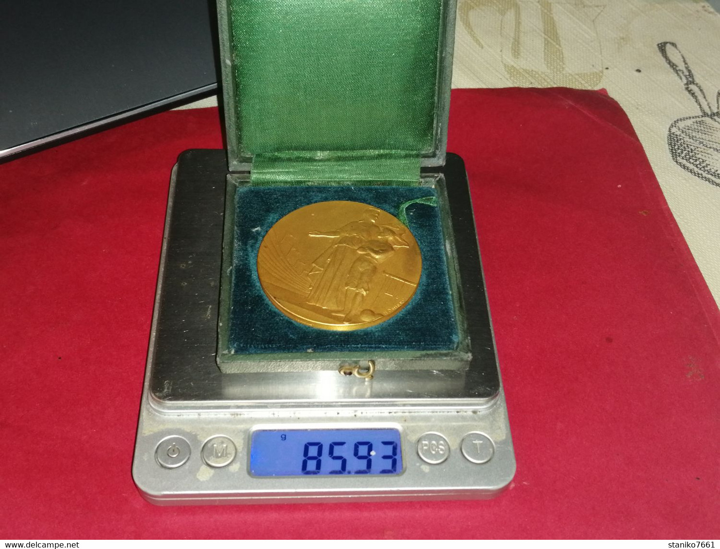 MEDAILLE BRONZE ARGENTE SOUS SECRETAIRE D'ETAT DE L'EDU. PHYSIQUE OFFERT PAR LE MINISTRE H.DEMEY 50mm 64.5gr voir photos