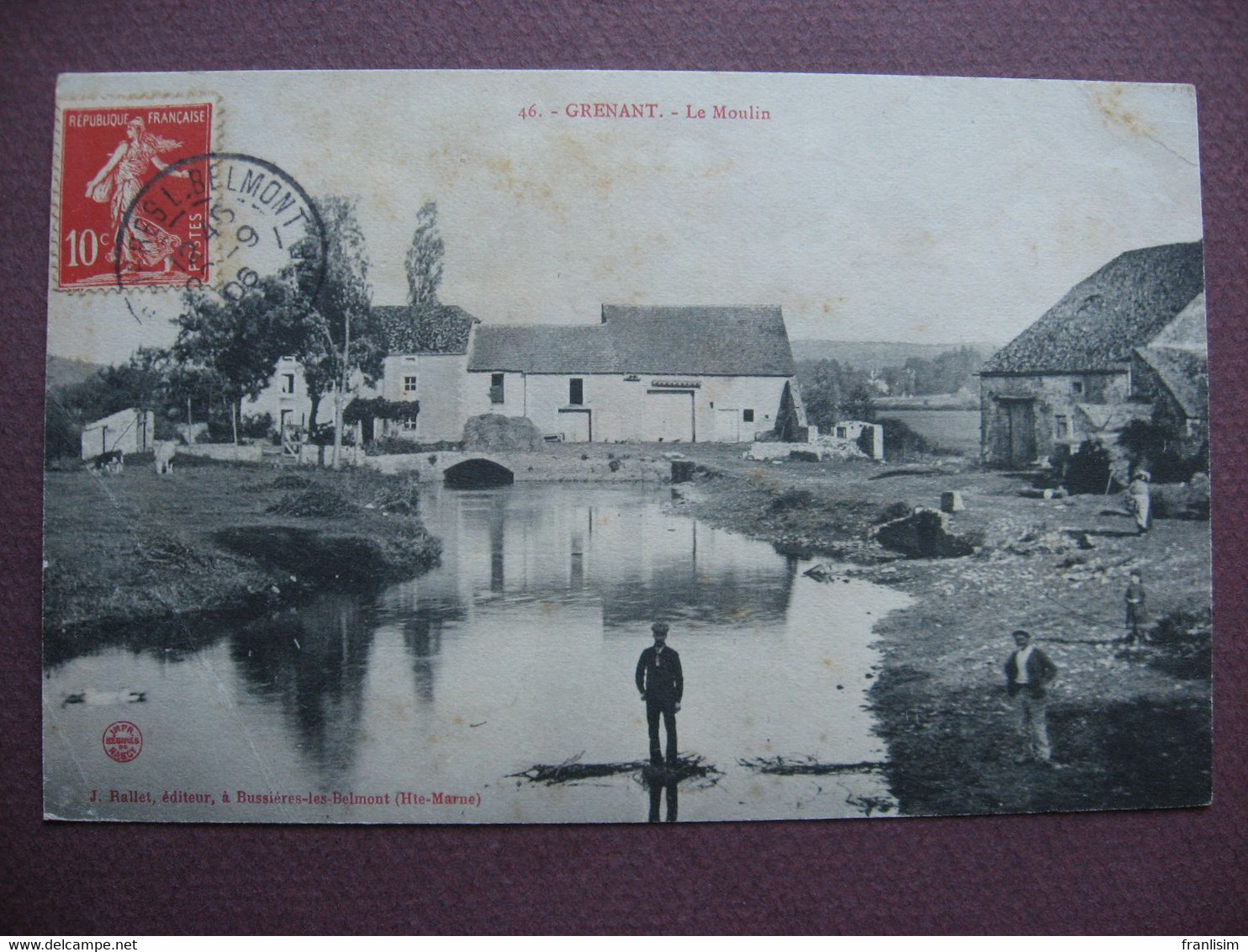 CPA  52 GRENANT Le Moulin  ANIMEE  1906 Canton CHALINDREY - Otros & Sin Clasificación