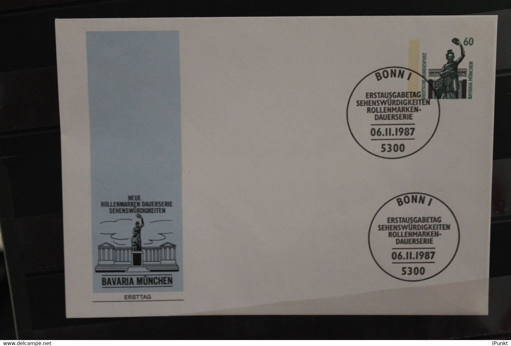 Deutschland 1987, Ganzsache: Sehenswürdigkeiten; Wertstempel 60 Pf. Bavaria München, ESST - Private Covers - Used