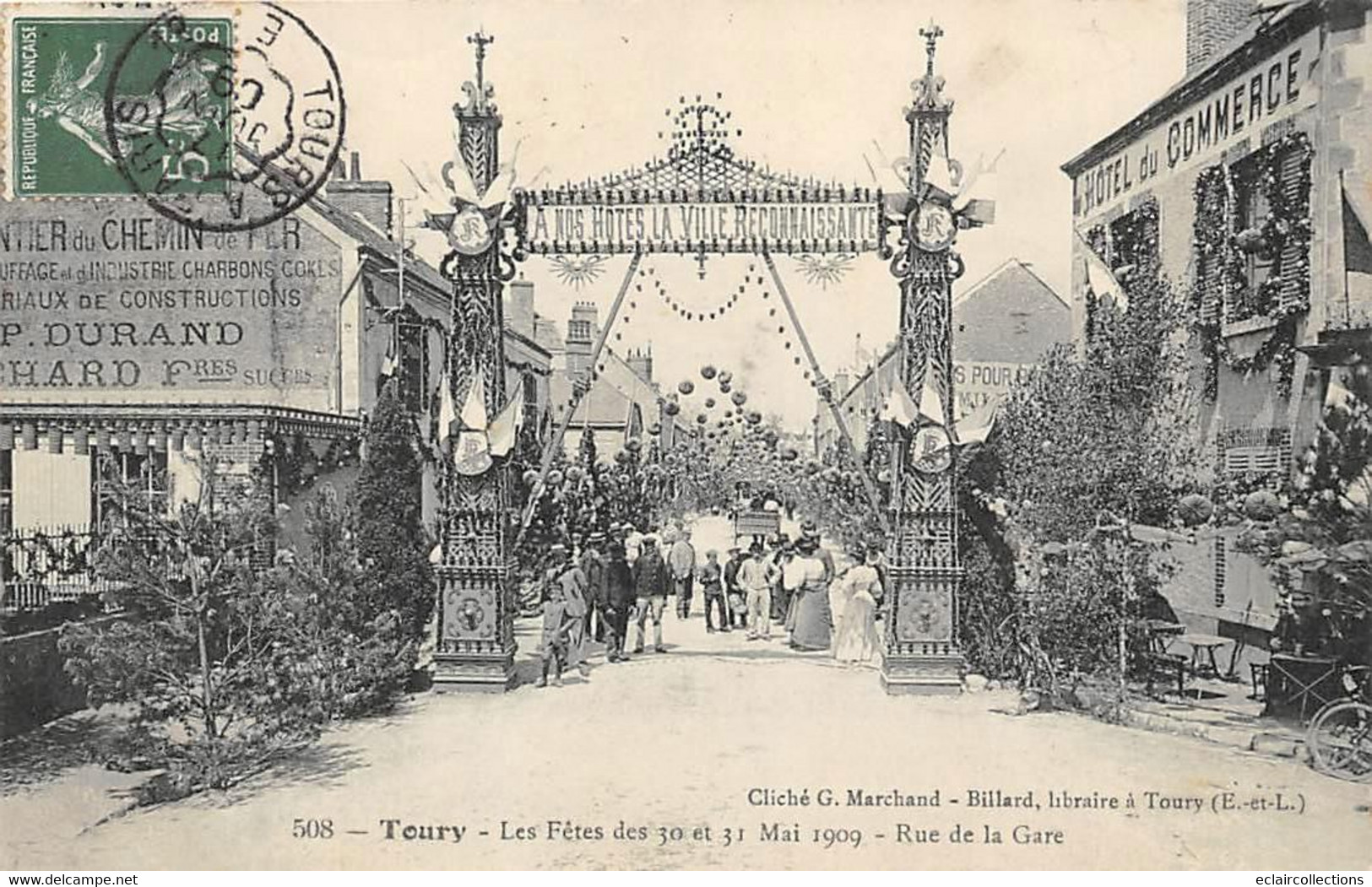 Toury              28        Fêtes Du 31 Mai 1909 . Rue De La Gare         N° 508     ( Voir Scan) - Altri & Non Classificati