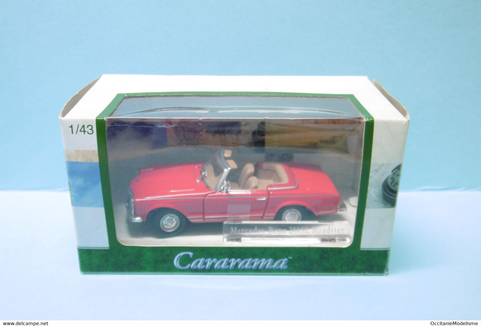 Cararama - MERCEDES BENZ 280 SL Roadster Cabriolet Rouge BO 1/43 - Cararama (Oliex)