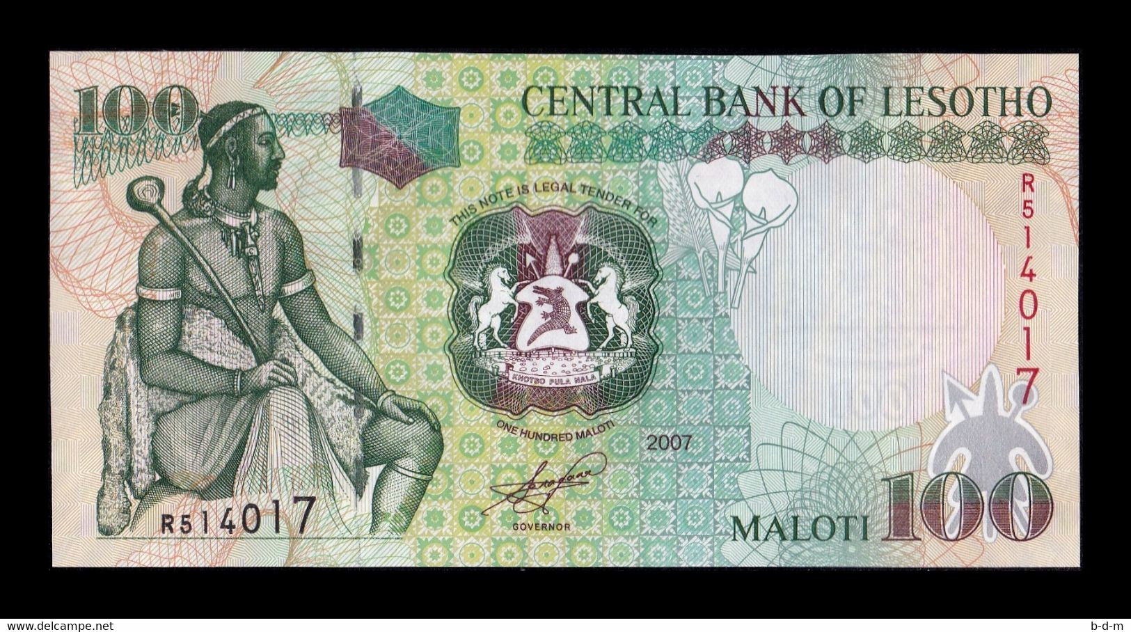 Lesoto Lesotho 100 Maloti 2007 Pick 19d SC UNC - Lesotho