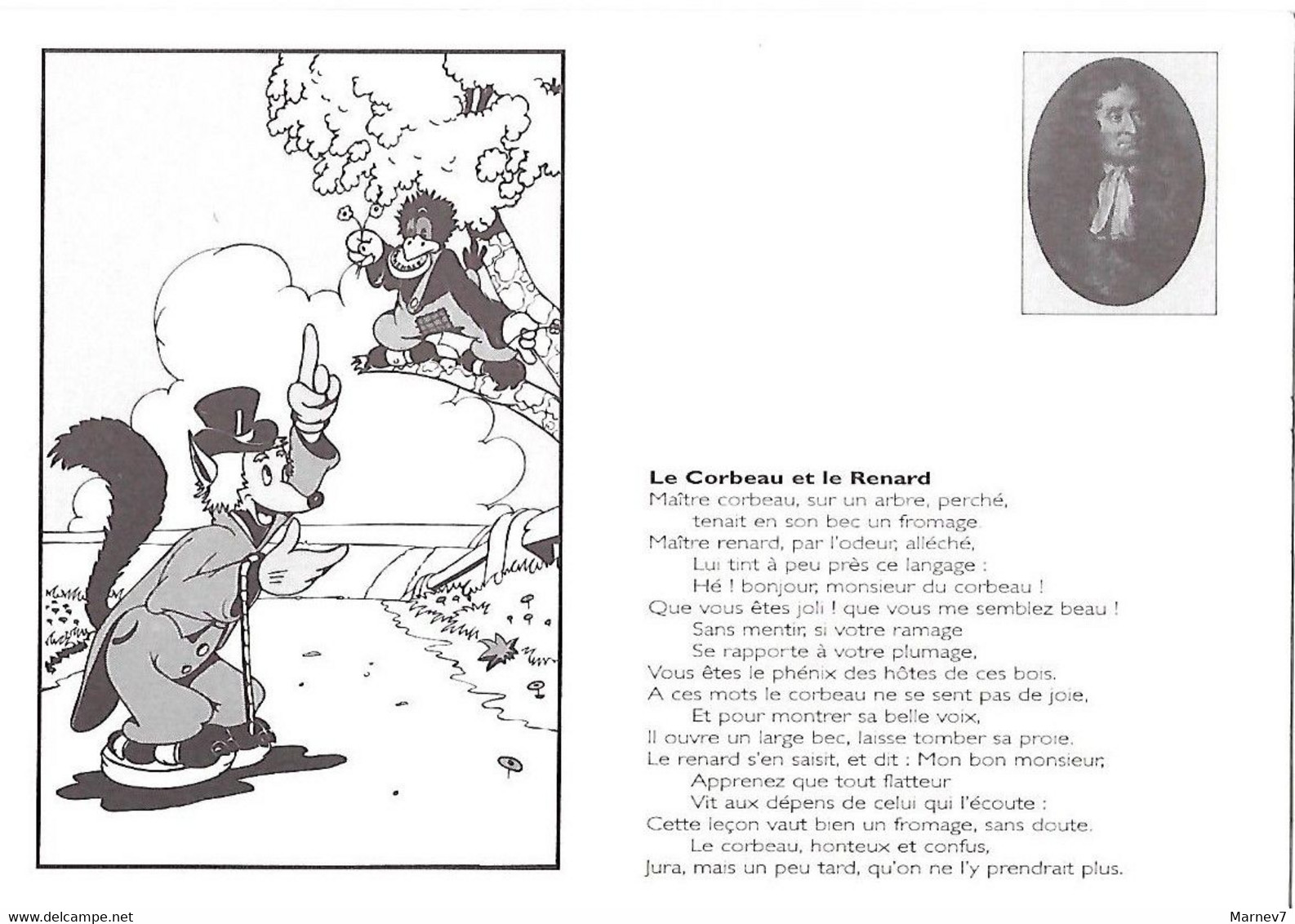 La FONTAINE - Le CORBEAU Et Le RENARD - Fable - 1995 - Tricentenaire Mort De Jean De La Fontaine - Fairy Tales, Popular Stories & Legends