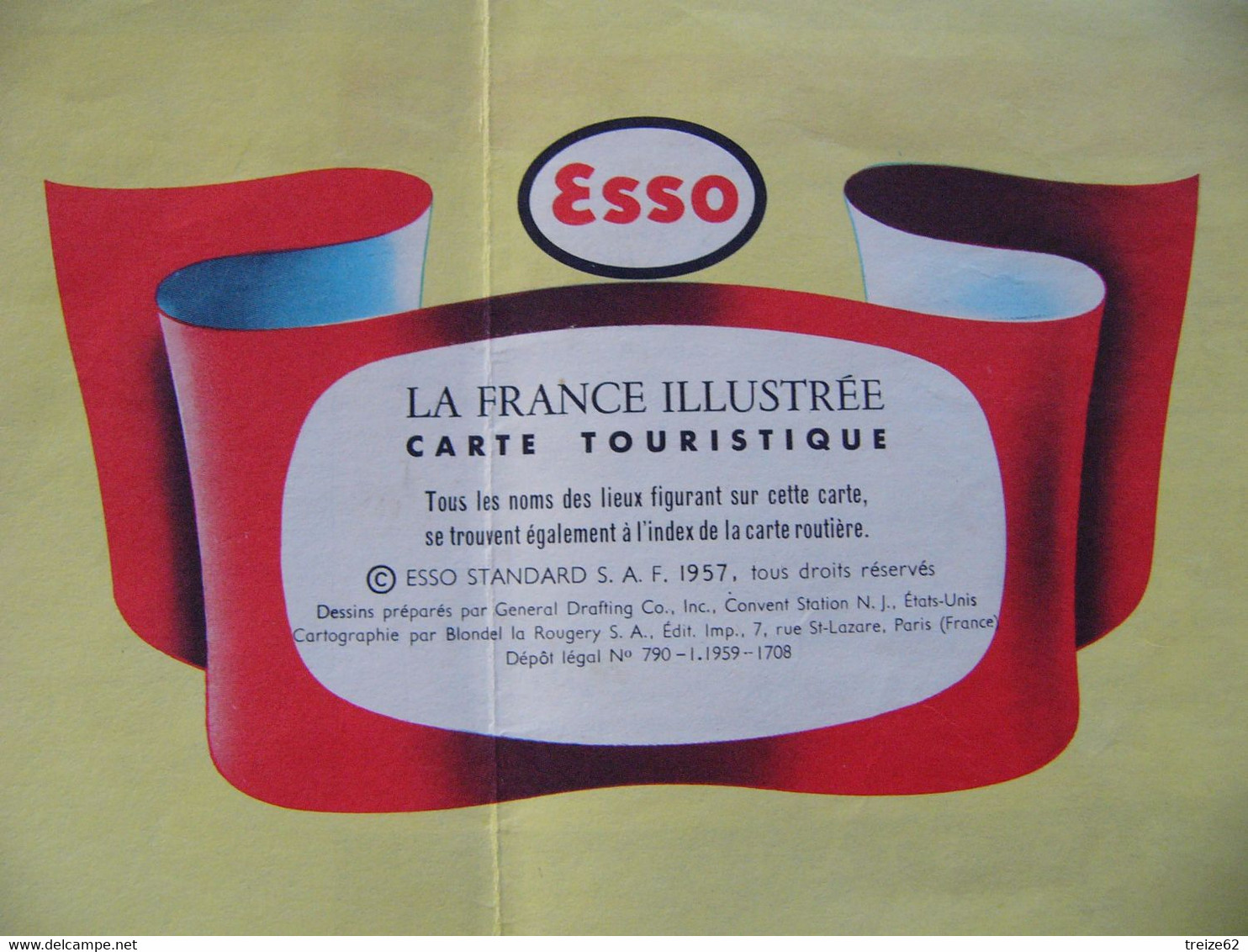 1959 Carte Routière Et Touristique De La France - Callejero