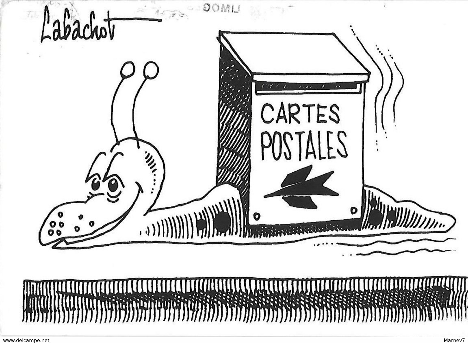 Humour Humoristique - Poste Postes - Cartes Postales - Boîte Aux Lettres - Escargot Lenteur - Labachot - - Poste & Postini