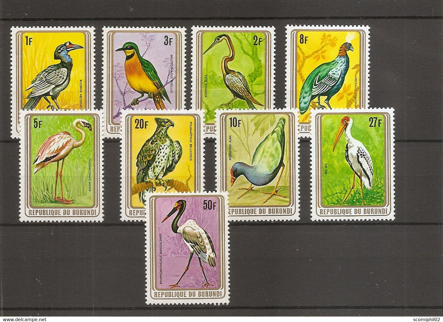 Burundi - Oiseaux ( 830/838 XXX -MNH) - Neufs