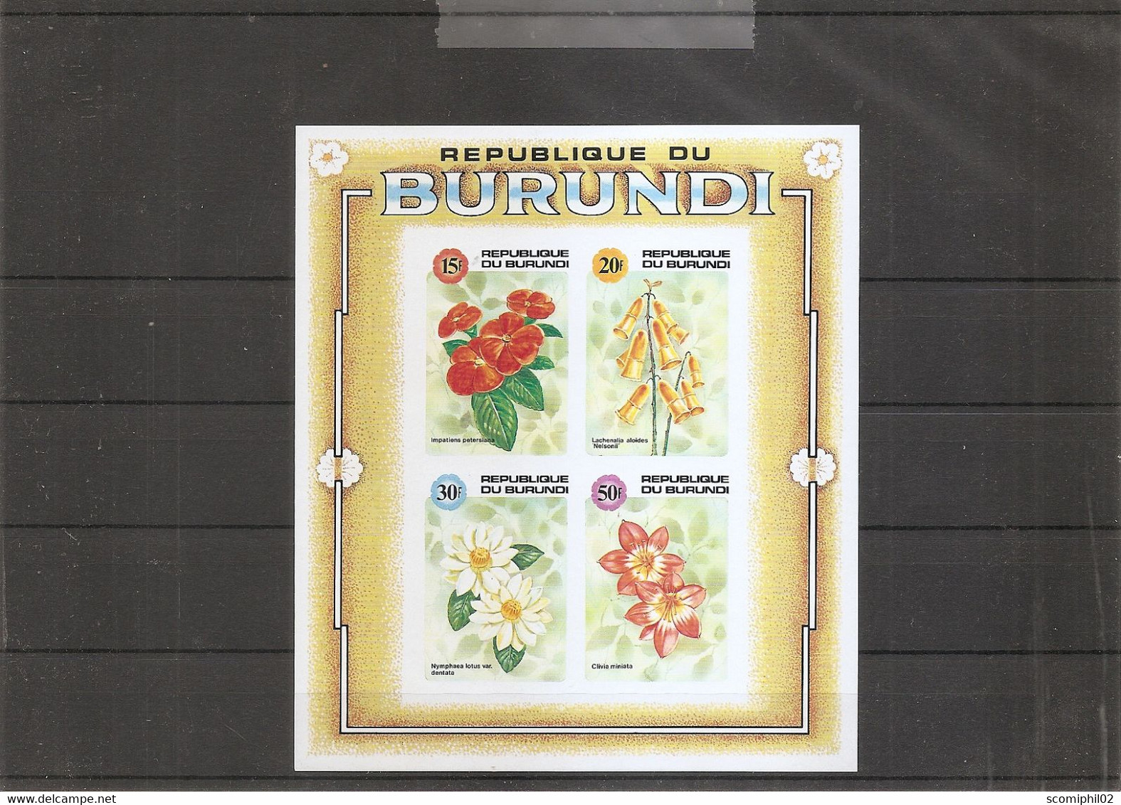Burundi - Fleurs ( BF 129 Non Dentelé XXX -MNH) - Ongebruikt