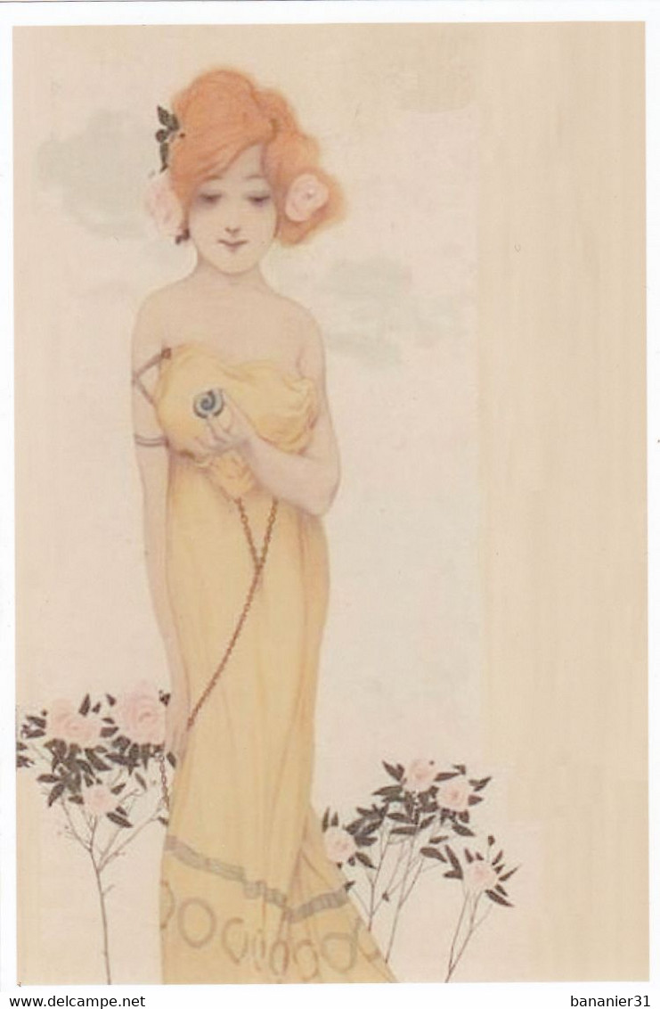 RAPHAEL KIRCHNER - ILLUSTRATEUR ILLUSTRATION FEMME ART NOUVEAU - COPIE Photo D'une Carte Postale - Duplicata Artisanal - Kirchner, Raphael