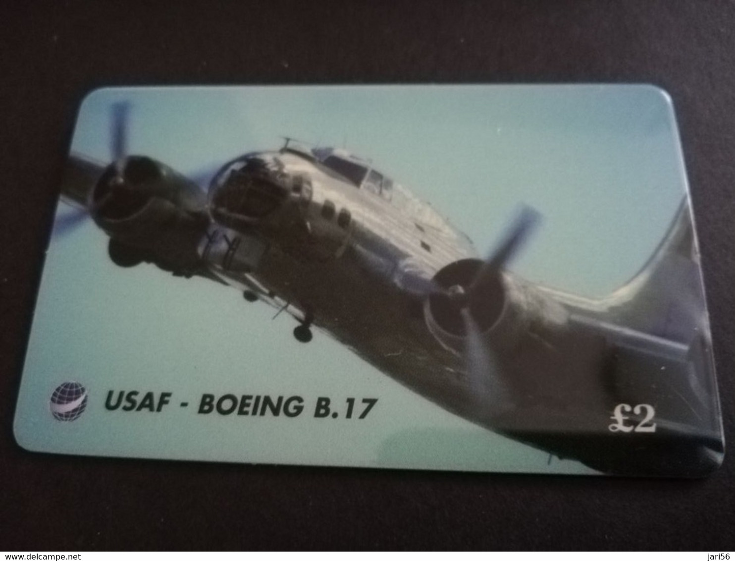 GREAT BRITAIN   2 POUND  AIR PLANES    USAF-BOEING B.17  PREPAID CARD      **5444** - Collections