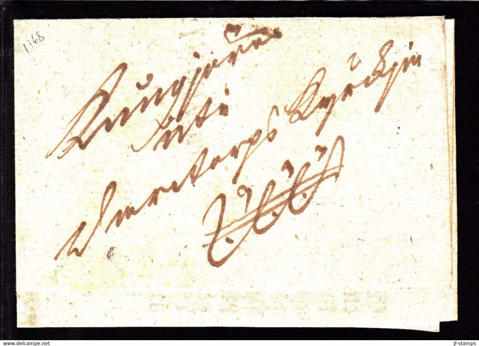 1768. Stockholm 19. December 1768. Adolph Friedrich. Crown Coil. () - JF101420 - ... - 1855 Voorfilatelie