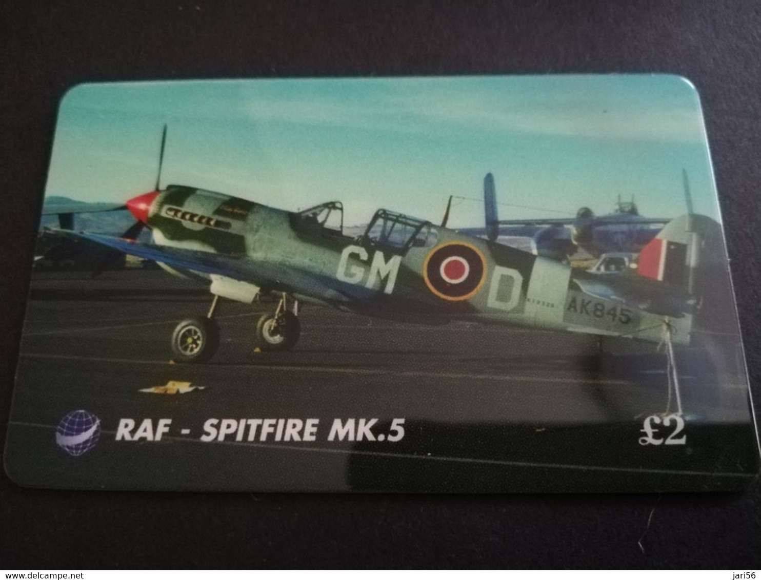 GREAT BRITAIN   2 POUND  AIR PLANES    RAF- SPITFIRE MK.5   PREPAID CARD      **5446** - Collections