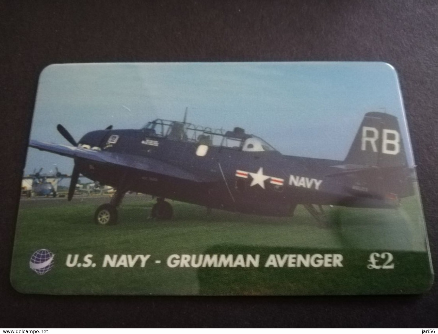 GREAT BRITAIN   2 POUND  AIR PLANES    U.S. NAAVY- GRUMMAN AVENGER    PREPAID CARD      **5449** - Collezioni