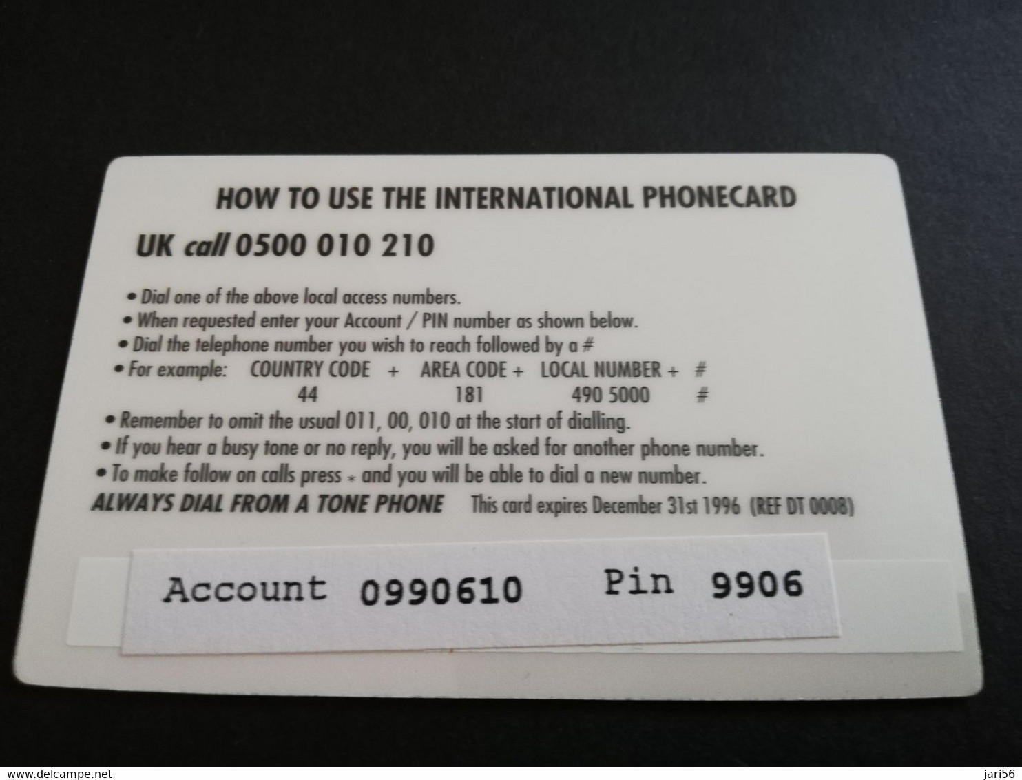GREAT BRITAIN   2 POUND  AIR PLANES    RED ARROWS 1995    PREPAID CARD      **5452** - Verzamelingen