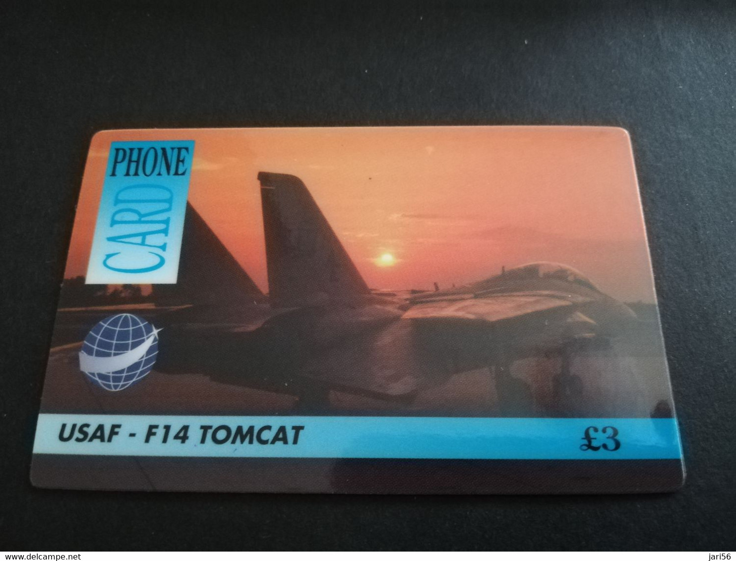 GREAT BRITAIN   3 POUND  AIR PLANES   USAF- F14 TOMCAT    PREPAID CARD      **5458** - Verzamelingen