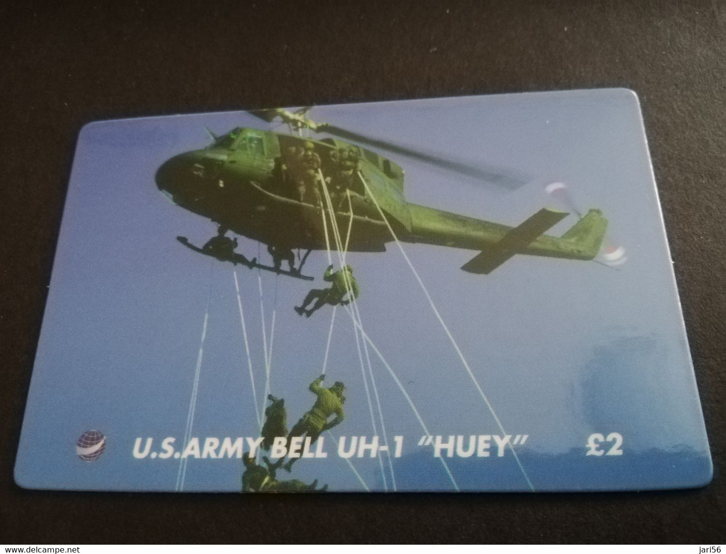 GREAT BRITAIN   2 POUND  AIR PLANES   U.S. ARMY BELL UH-1 'HUEY'    PREPAID CARD      **5459** - [10] Colecciones