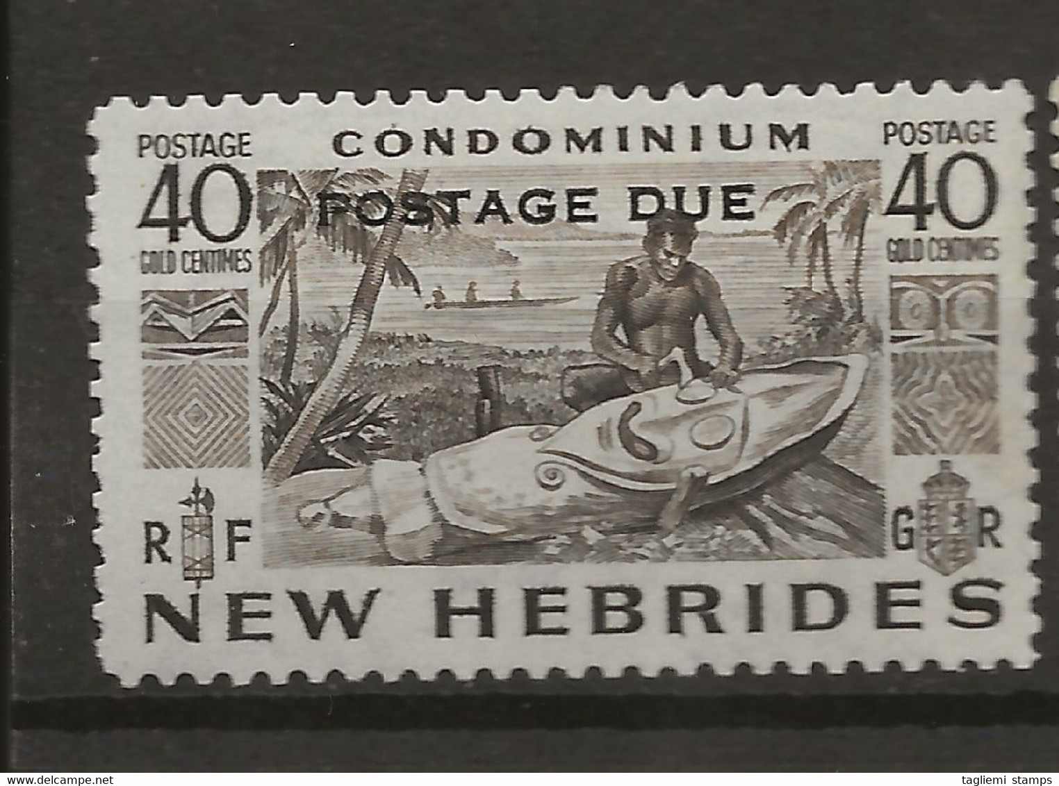 New Hebrides, 1953, Postage Due, D 14, Mint Hinged - Ongebruikt
