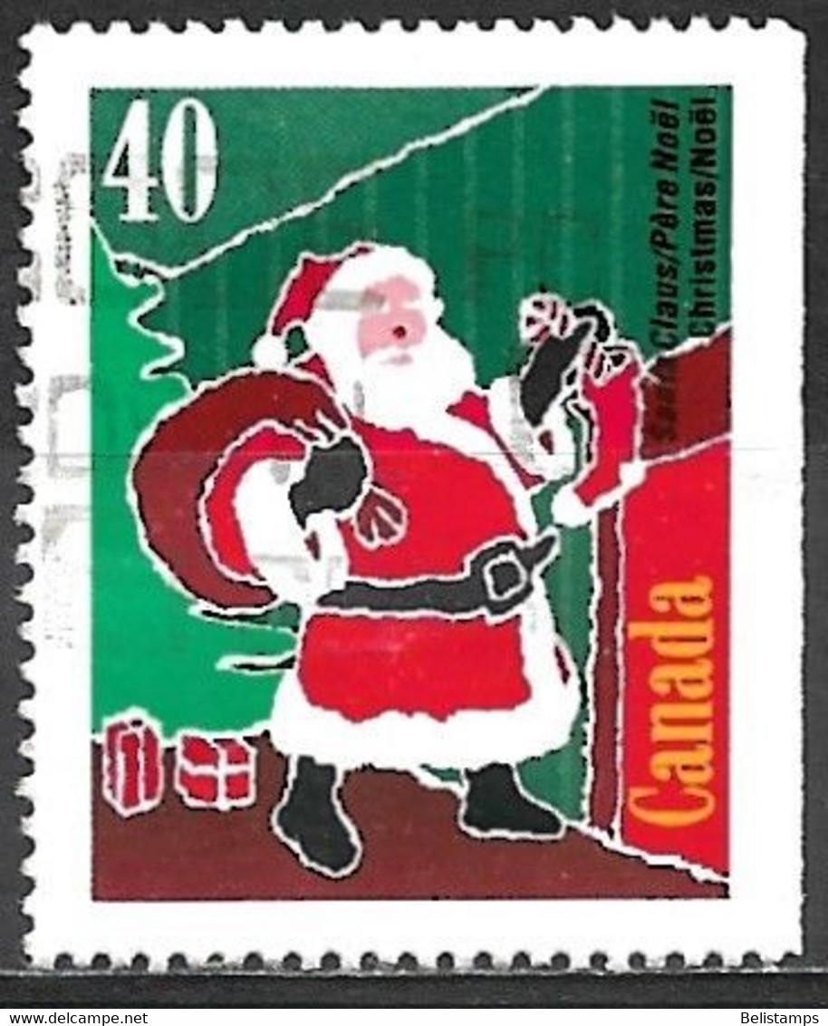 Canada 1991. Scott #1339a Single (U) Christmas, Santa Claus At Fireplace - Timbres Seuls