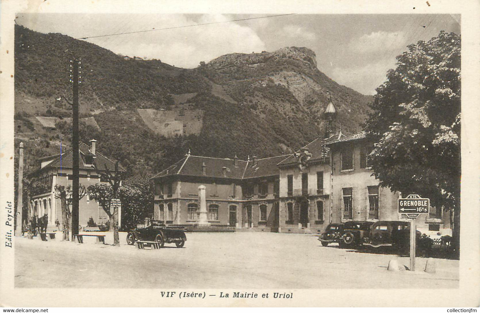 CPA FRANCE 38 " Vif, La Mairie Et Uriol" - Vif