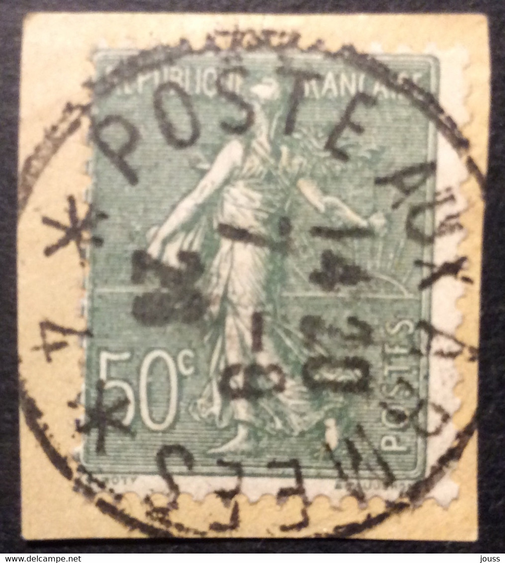 198°1° Poste Aux Armées * 4 * Semeuse 50c Olive Oblitéré 7/9/1926 - Autres & Non Classés