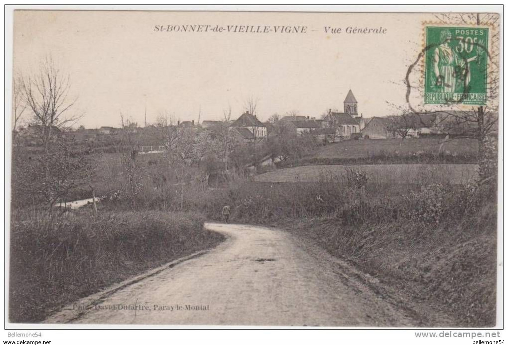 Cpa 71 St Bonnet De Vieille Vigne Vue Générale (écrite Et Voyagée ) - Altri & Non Classificati