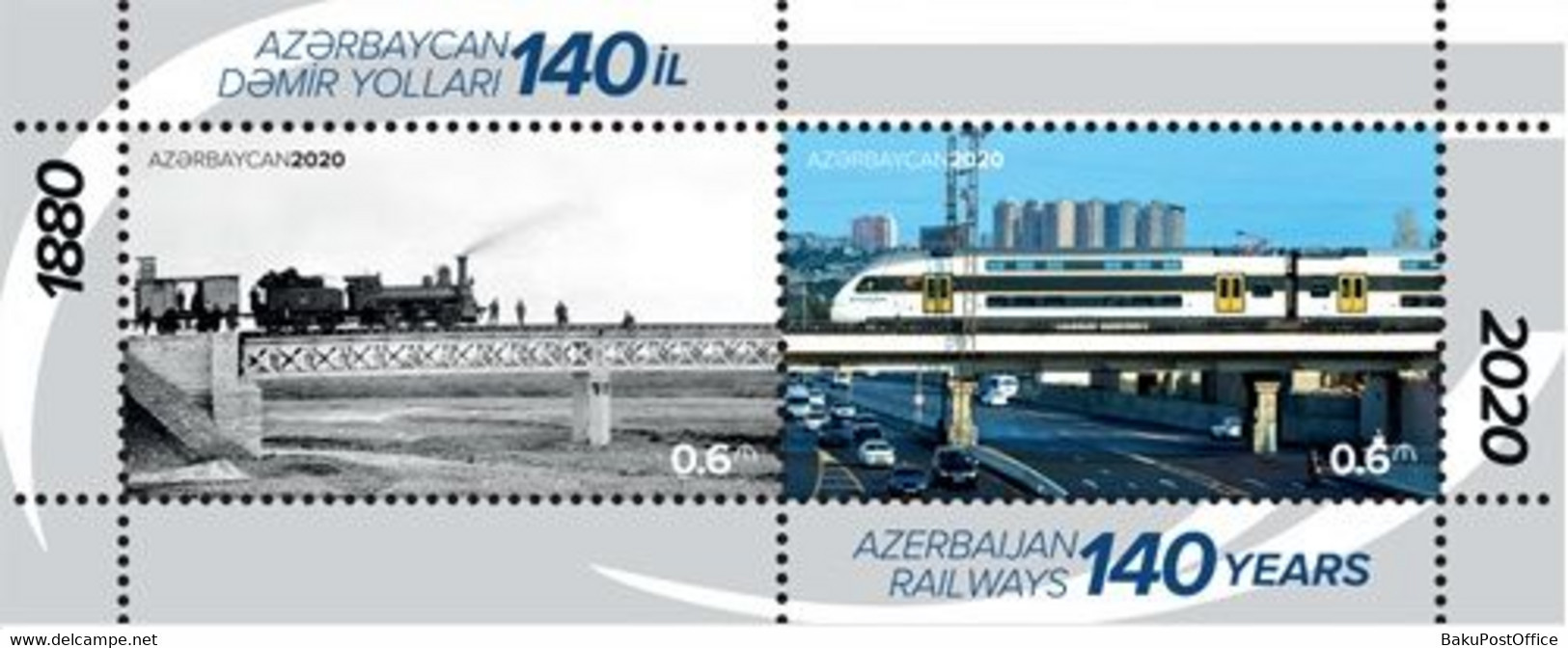 140th Anniversary Of Azerbaijan Railways. Azerbaijan 2020. Azermarka - Azerbaïjan