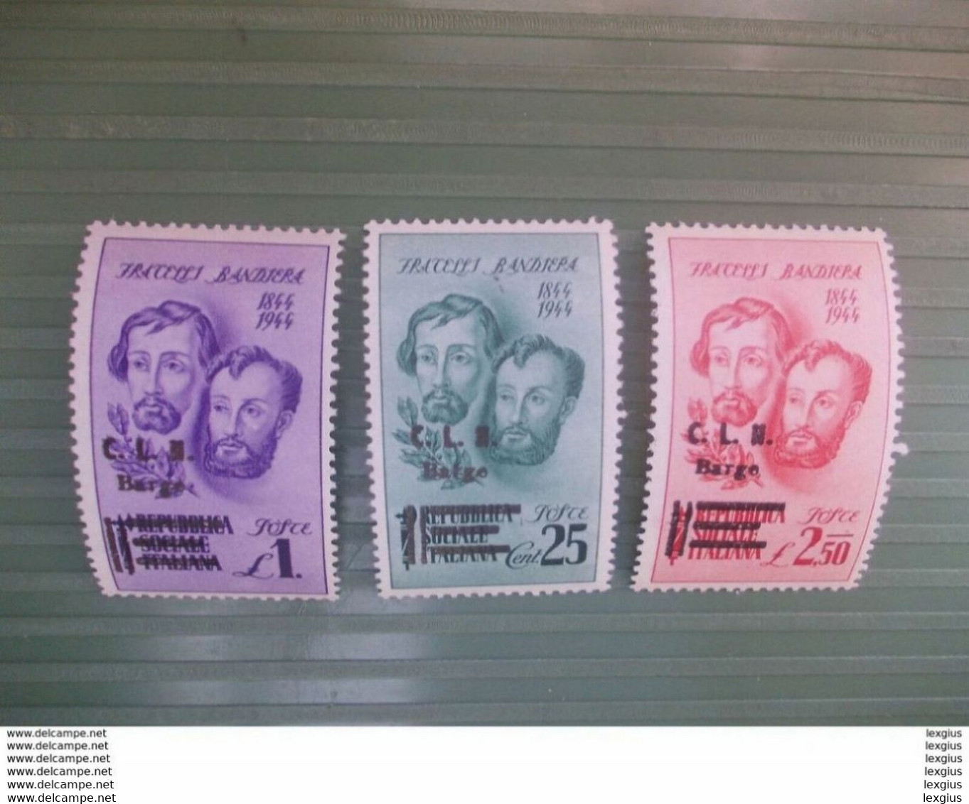 CLN BARGE 3 VALORI SERIE COMPLETA COMPLETE SET MNH** - National Liberation Committee (CLN)