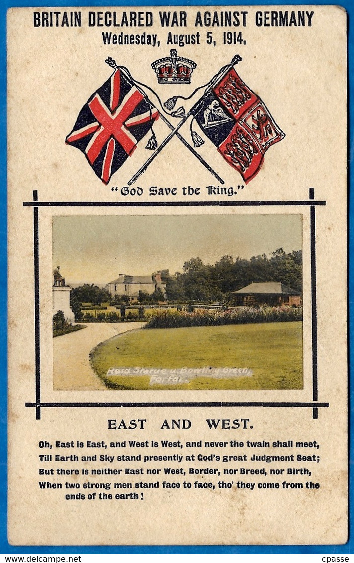 CPA Post Card FORFAR Scotland (Angus) - BRITAIN DECLARED WAR AGAINST GERMANY August 5, 1914 - Angus