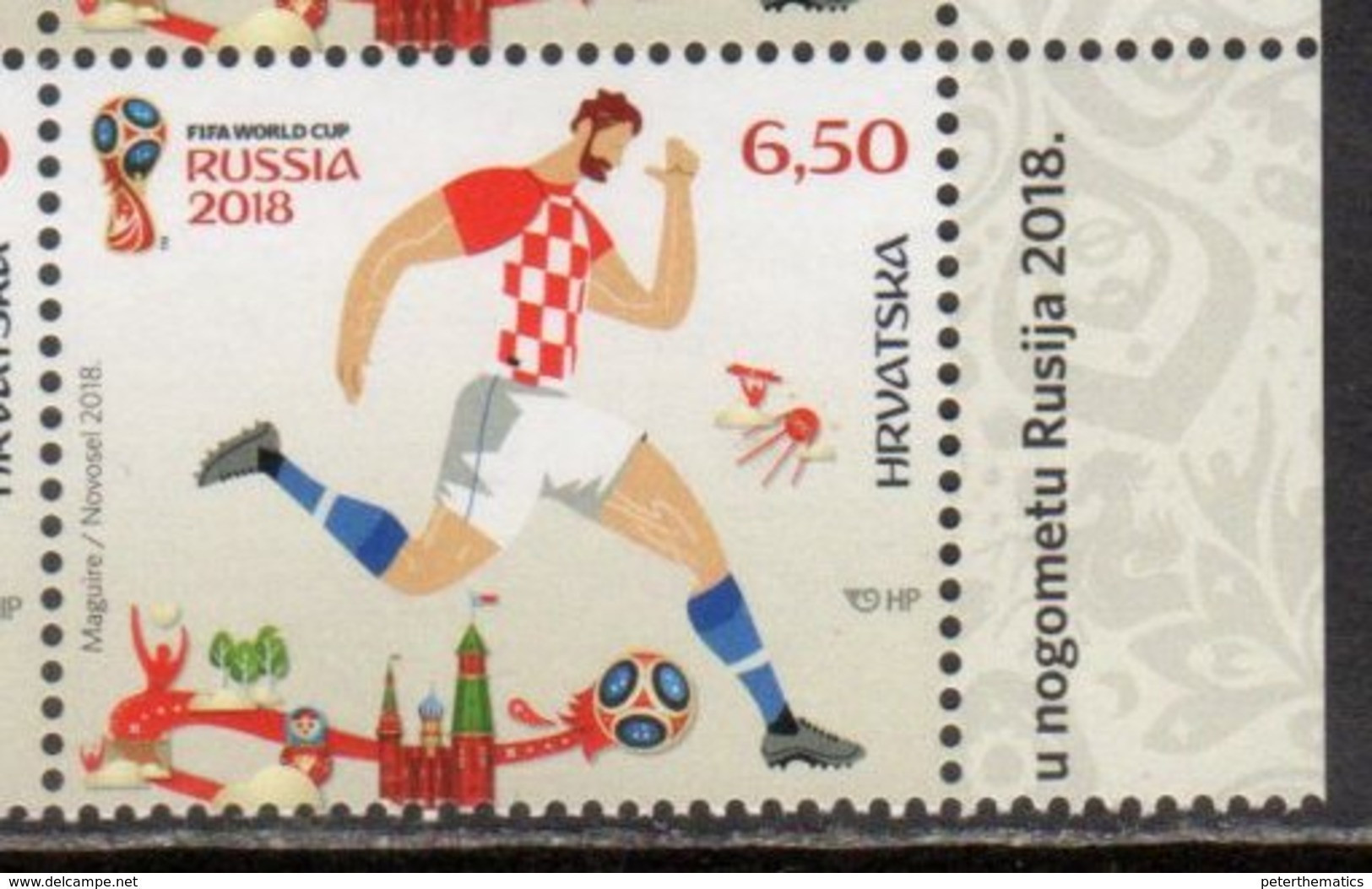 CROATIA , 2018, MNH, SOCCER, FOOTBALL, WORLD CUP RUSSIA 2018, 1v - 2018 – Russia