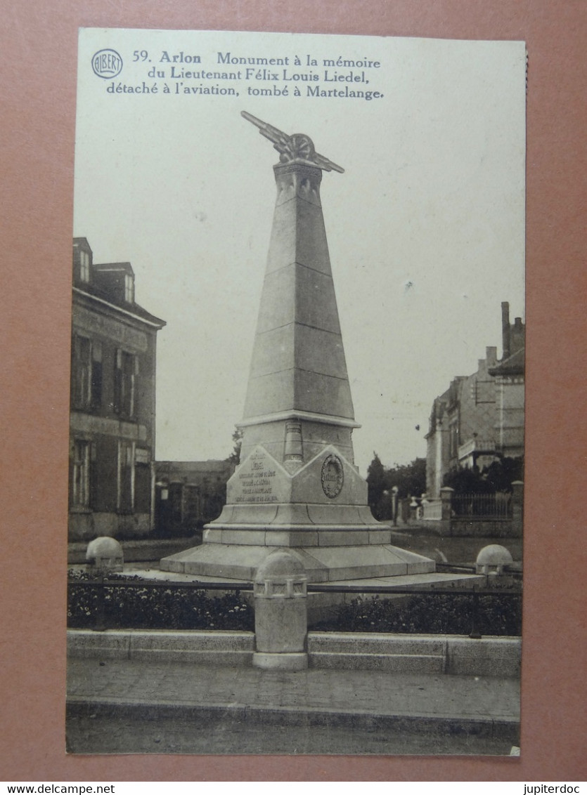 Arlon Monument à La Mémoire Du Lieutenant Félix Louis Liedel, Détaché à L'aviation, Tombé à Martelange - Arlon