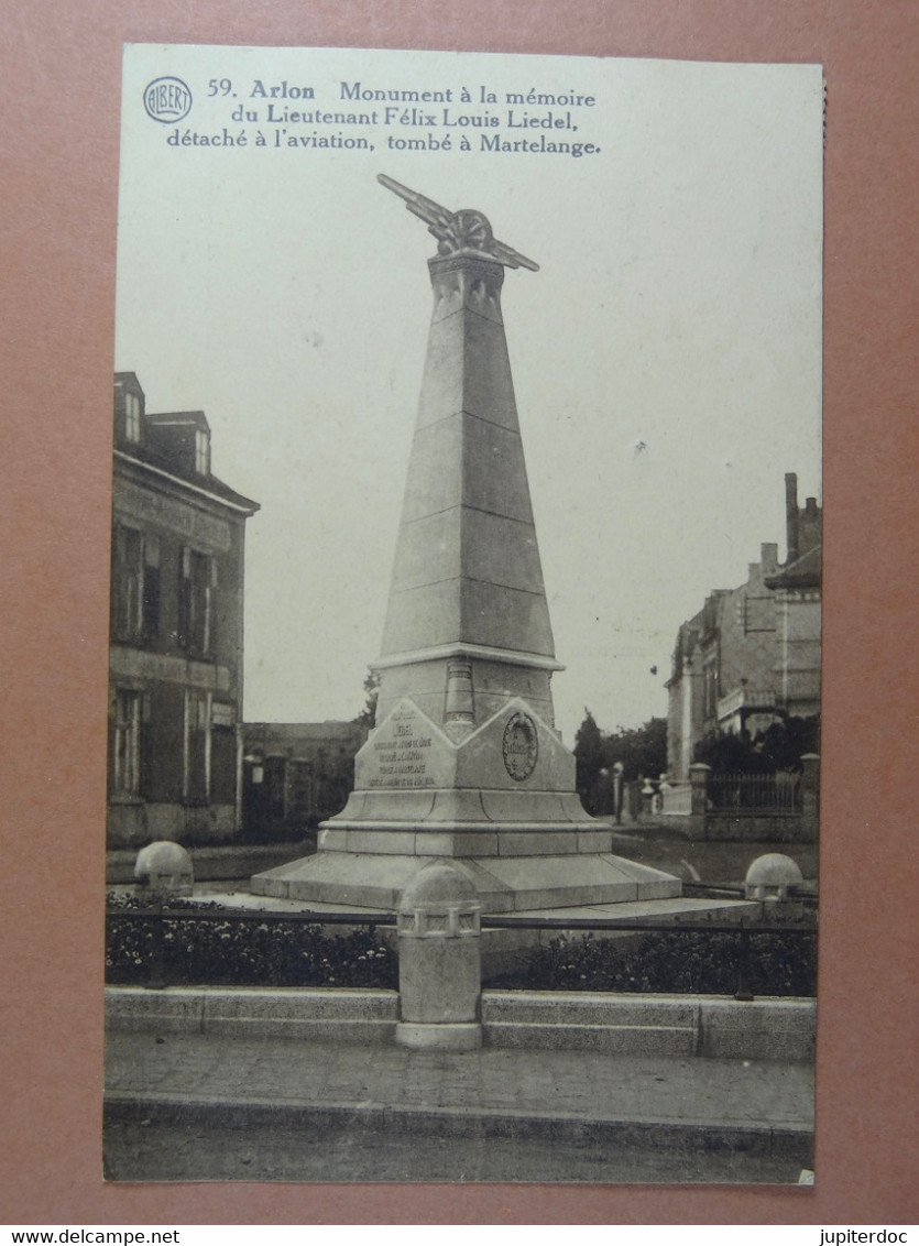 Arlon Monument à La Mémoire Du Lieutenant Félix Louis Liedel, Détaché à L'aviation, Tombé à Martelange - Aarlen