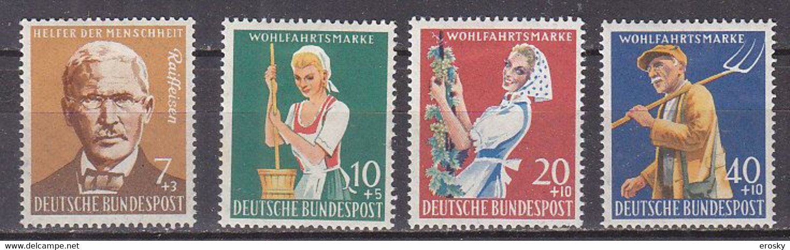 N3067 - ALLEMAGNE FEDERALE BUND Yv N°168/71 * - Ungebraucht