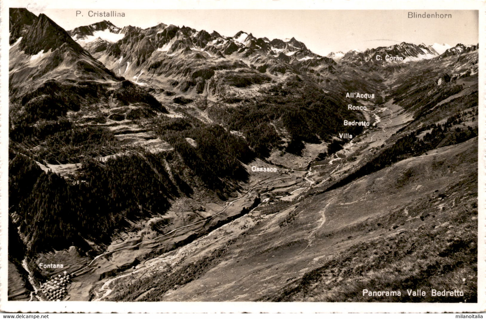 Panorama Valle Bedretto (2798) * 1. 9. 1953 - Bedretto